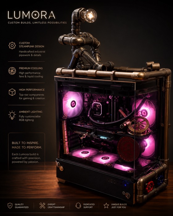 Lumora PC — Custom Steampunk Build